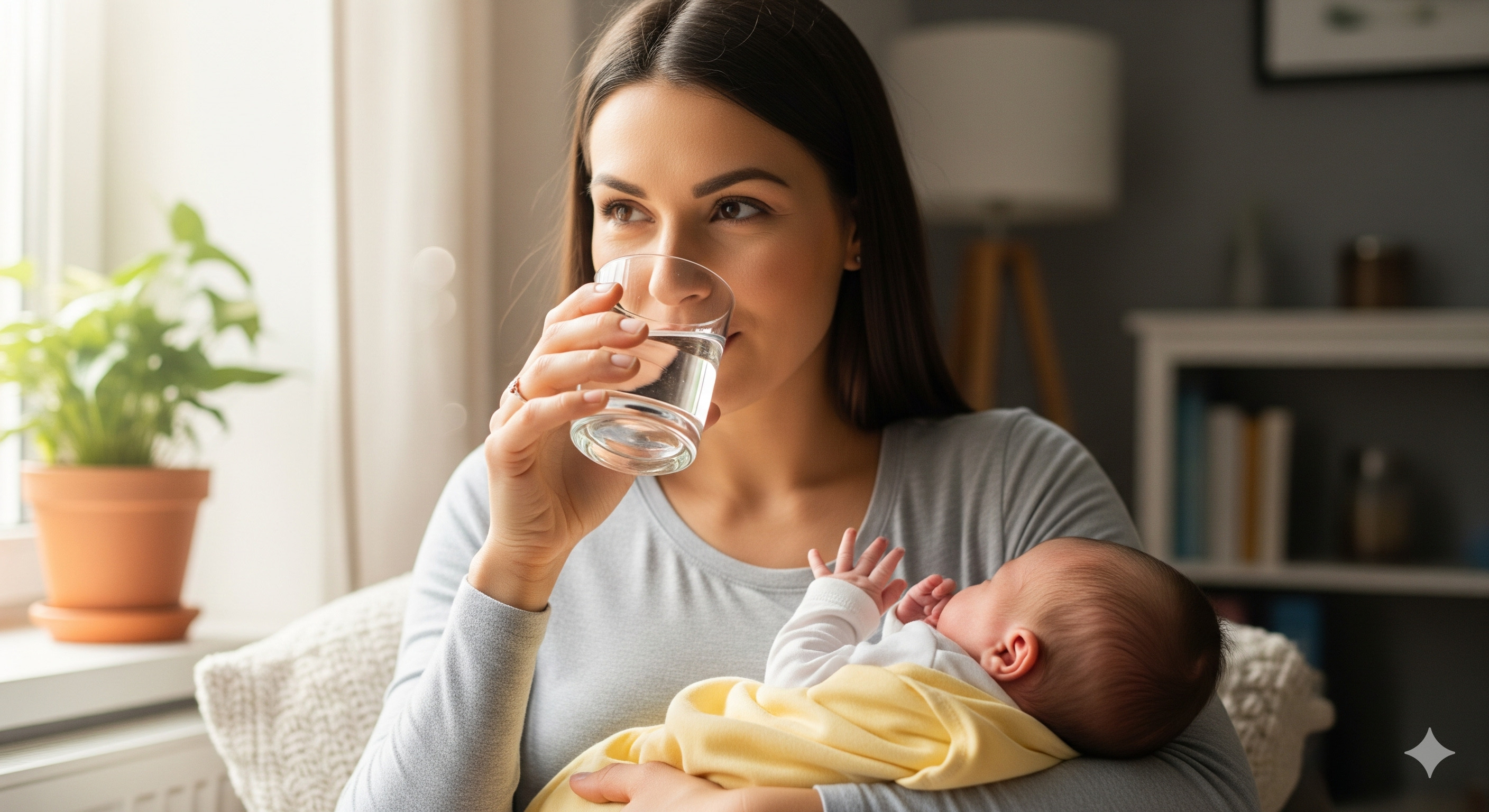 ¿Cuánta agua hay que tomar durante la lactancia? 