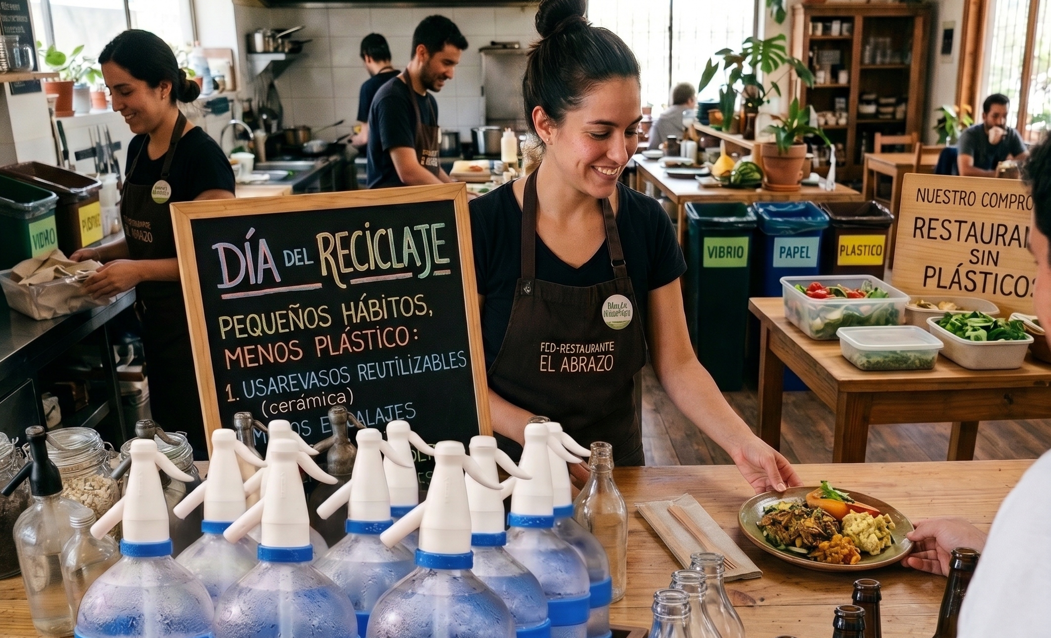Día del Reciclaje: pequeños hábitos para generar menos plástico en tu restaurante